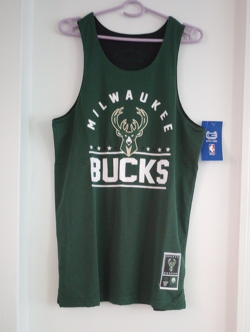 NBA Milwaukee Bucks Dark Green Tank Basketball Jersey Size XL